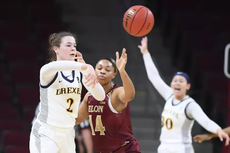 Drexel takes on Elon on day two of the 2021 CAA WomenÕs Basketball Championship at the Schar Center on Thursday, March 11, 2021 in Elon, North Carolina.
