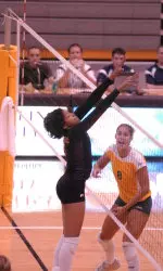 Sophomore Middle Blocker Mignon Dubenion