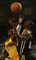 Jonathan Hart battles for a rebound against UCF.