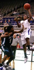 Sophomore Jasmine Young had 18 points in the Lady Pirates win
