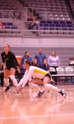 Sophomore libero Trish Monroe