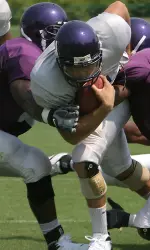 ECU completed its last two-a-day schedule of camp Monday, which included a full-pad workout in the early evening.