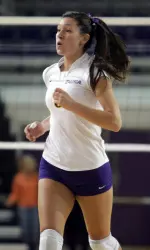 Katie Prast pounded down four kills on the day