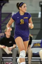 Senior Trish Monroe tallied 22 digs in her final appearance inside Minges Coliseum