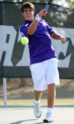 Sophomore Stephen Whitwell posted a straight-set singles win against Charleston Southern Saturday.