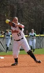 Sophomore Cristen Aona drives in six runs Friday as the Pirates split.