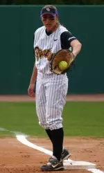 Junior Jessica Johnson went 4-for-8 with a run scored and a RBI in Saturday's split.