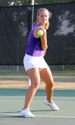 Freshman Kristin Gordon posted a 6-0, 6-0 win over Winston-Salem State's Jade Heggins Wednesday.