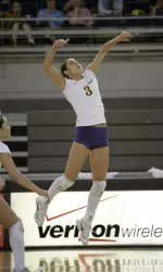 Senior Stephanie Turner leads the Pirates with 180 kills.