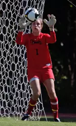 Freshman goalkeeper Berit Hansen made five saves in shutting out Tulsa Friday night