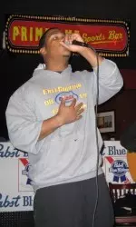 Scotty Robinson sang for East Carolina Monday night in the AutoZone Liberty Bowl Idol contest.
