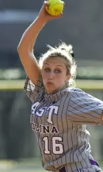 Pitcher Caitlin Wainright started for East Carolina and gave up two runs and five hits