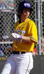 Senior Angel Barrella drove in two runs in the opener against Houston