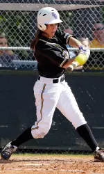 Sarah Bibee drove in the winning run in the second game