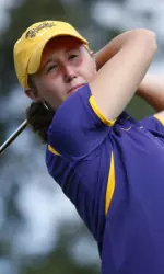 Freshman Meghan Moore is tied for 20th after round one in her first collegiate tournament.
