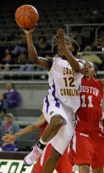 Ashley Clarke netted a team second-best 20 points against Houston Friday