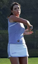 Brooke Walter recorded ECU's lone singles win during the Lady Pirates' 6-1 setback at N.C. State on Friday.