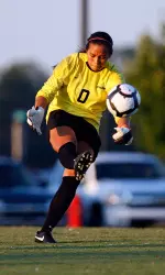 Christiane Cordero logged five saves in ECU's loss.