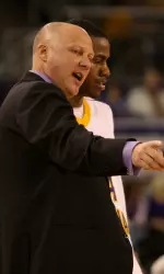 ECU Coach Jeff Lebo and senior Jontae Sherrod