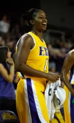 Senior Kim Gay posted her fifth career double-double against UNC Wilmington.