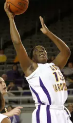 Chareya Smith was one of six players in double figures for ECU Saturday against Mount Olive