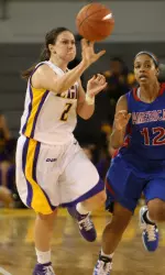 Senior Allison Spivey drained four triples to move into sole possession of second place on the program career chart