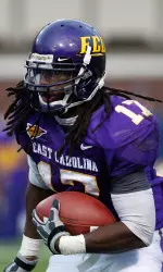 Senior Dwayne Harris and the Pirates will face Maryland in the Military Bowl presented by Northrop Grumman at RFK Stadium on Wednesday, Dec. 29.