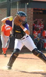 Freshman Kai Clark went 2-3 with an RBI and run scored in her first career start at catcher against USF last Saturday night.