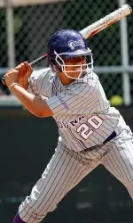 Senior Marina Gusman-Brown picked up East Carolina's first hit against Washington Friday afternoon.