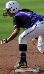 Senior Charina Sumner had one of East Carolina's four hits Thursday against BYU in the Austin Regional.