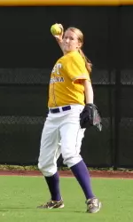 Sophomore Suzanne Riggs and the Pirates play Iona Friday at 6:00 p.m. at the Austin Regional.