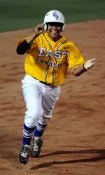 Senior Marina Gusman-Brown's solo home run in the bottom of the sixth inning lifted East Carolina past Texas 1-0 Friday night.