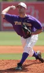 Junior Zach Woods struck out eight Tigers in 6.1 innings Friday at the 2010 C-USA Championships (photo by Thomas Shea).