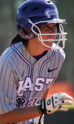Senior Charina Sumner and the Pirates will play the final games at the ECU Softball Field Thursday against Elon.