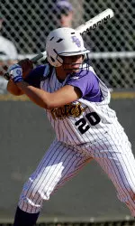 Senior Marina Gusman-Brown hit a home run in each game Saturday.