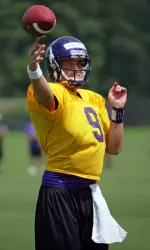 Sophomore quarterback Brad Wornick goes through a drill during practice.