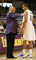 Coach Jeff Lebo and Jamar Abrams