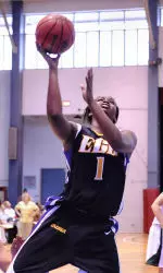 Senior Kim Gay leads the Pirates in scoring and rebounding