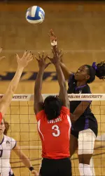 Sophomore Whitney Campbell posted double-digit kills in both matches against Houston last weekend.