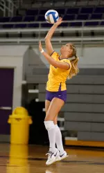 Senior Amanda Lutzow posted her third double-double of the season Friday against Tulane.