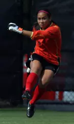 Sophomore Christiane Cordero records third shutout of the season Friday against Southern Miss.