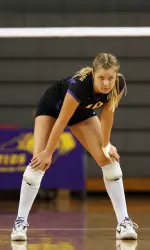Senior Amanda Lutzow posted 12 digs in Friday's match at UTEP.