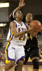 Tatiana Chapple secured a career-best 12 rebounds against Lafayette.