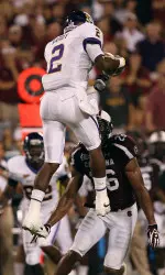 Inside receiver Justin Hardy set East Carolina freshman records with 64 receptions for 658 yards and was named to the Conference USA All-Freshman Team.