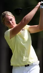 Freshman Fanny Wolte ranks second on the team with a 74.36 average.