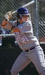 Sophomore Kai Clark went 2-2 with a walk during the Pirates' game against Iowa Saturday morning.