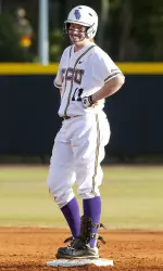 Junior Suzanne Riggs leads the Pirates with six hits and three runs batted in.