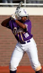 Freshman Jasmine Robbins hit the Pirates' first home run inside the new ECU Softball Stadium.