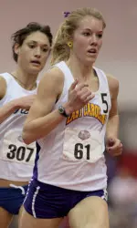 Senior Brittany Copeland took third place in the 5000-meter run Friday in Houston.