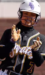 Freshman Kristi Oshiro leads the Pirates with 26 hits this season.